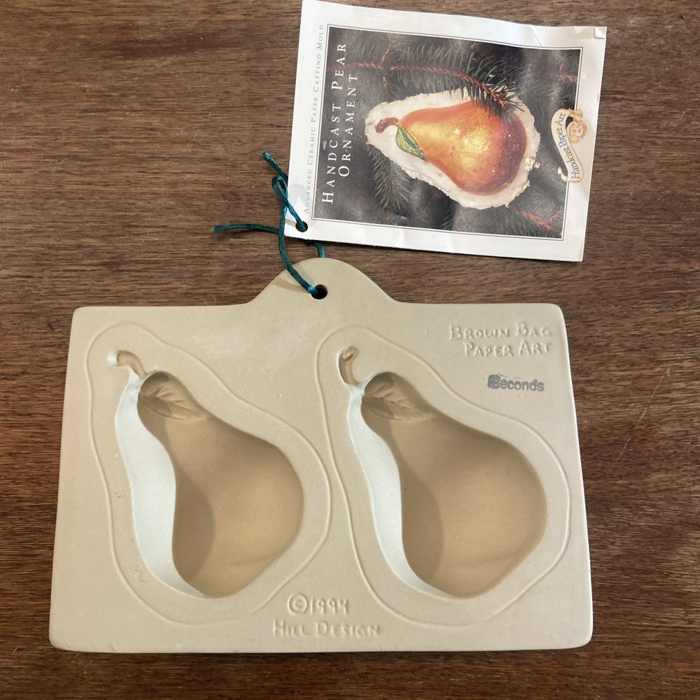 Pear - Brown Bag Cookie Paper Cast Mold by Hill Design 1994